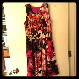 Floral Dress with pockets and pink slip built in.